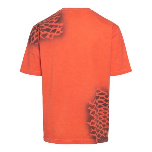 T-shirt arancione con stampa stencil                                                                                                                   davanti