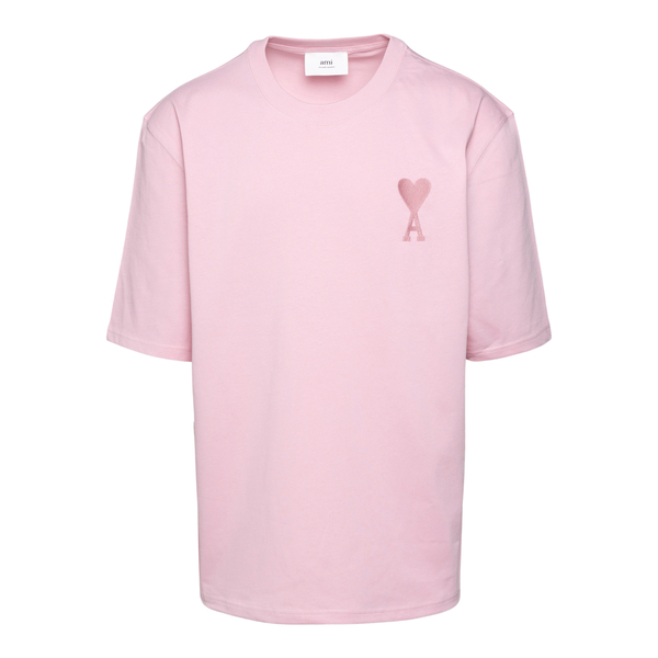 Pink T-shirt with logo                                                                                                                                Ami UTS002 back