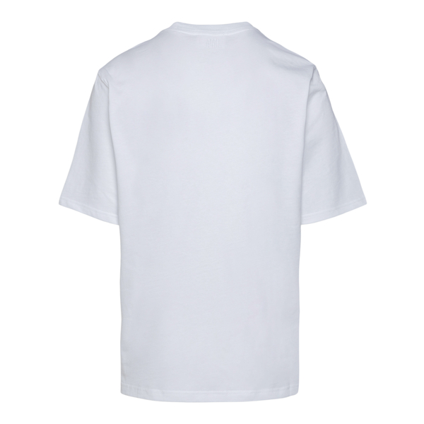 T-shirt bianca con logo a tono                                                                                                                         davanti