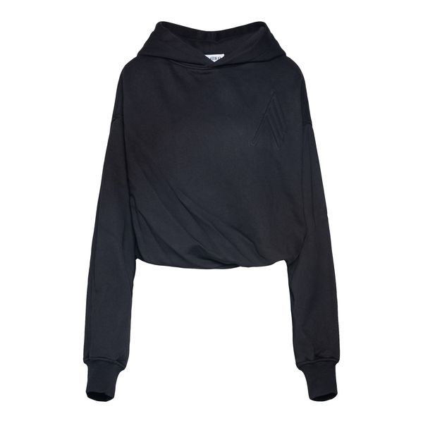 Black sweatshirt with embossed logo                                                                                                                   The Attico 221WCT45 front