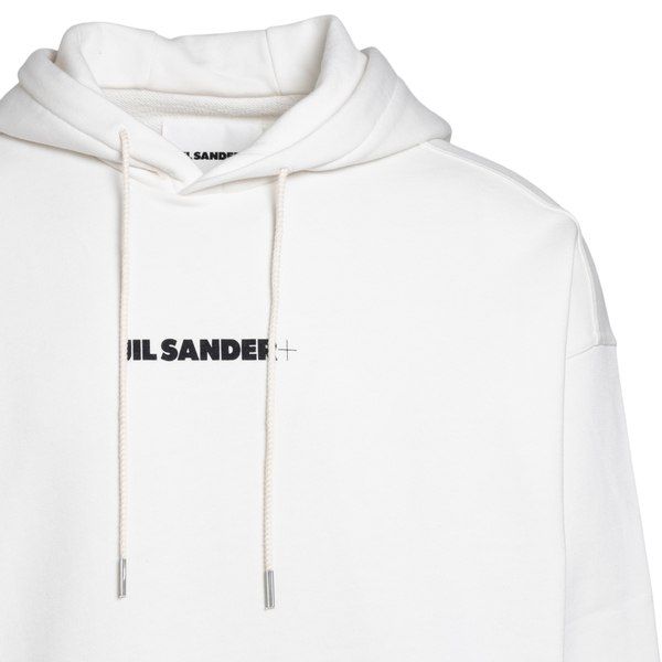 White sweatshirt with logo print Jil Sander | Ratti Boutique