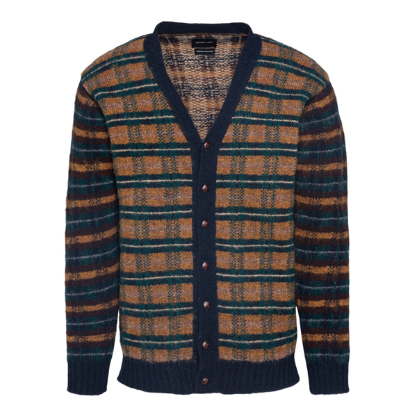 Brown checked cardigan                                                                                                                                Howlin POWERFLOWER front