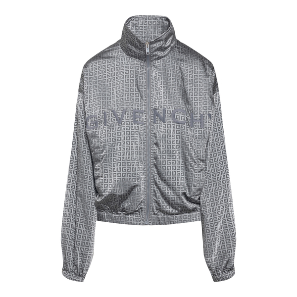 Grey sweatshirt with logo pattern                                                                                                                     Givenchy BW00CS back