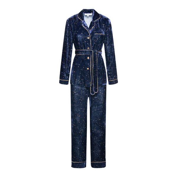 Blue night suit with constellations                                                                                                                   Sleepwalker SWCPJL001 back