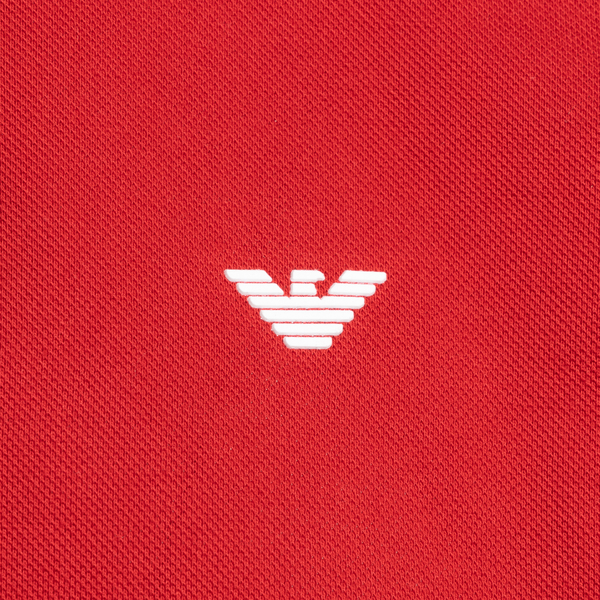 Red polo shirt with logo Emporio Armani | Ratti Boutique