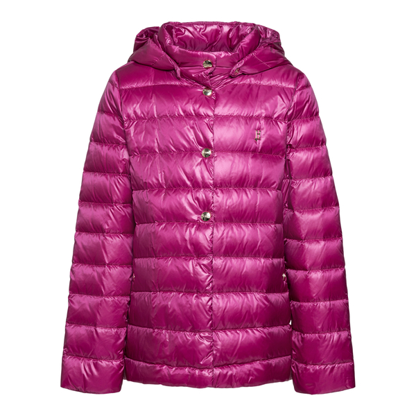Fuchsia down jacket with hood                                                                                                                         Herno PI000130G front