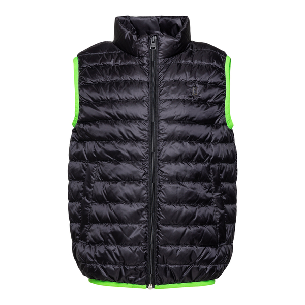 Black vest with green details                                                                                                                         Herno PI000130B_ front