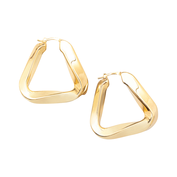 Golden triangular earrings                                                                                                                            Bottega Veneta 608590 back