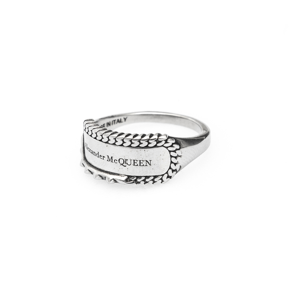 Ring with engraved logo                                                                                                                               Alexander Mcqueen 688430 front