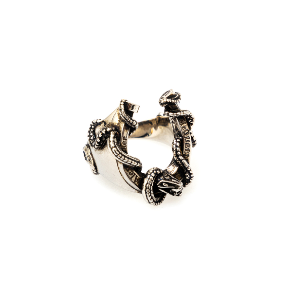 Antique effect ring with snake                                                                                                                        Alexander Mcqueen 689429 back