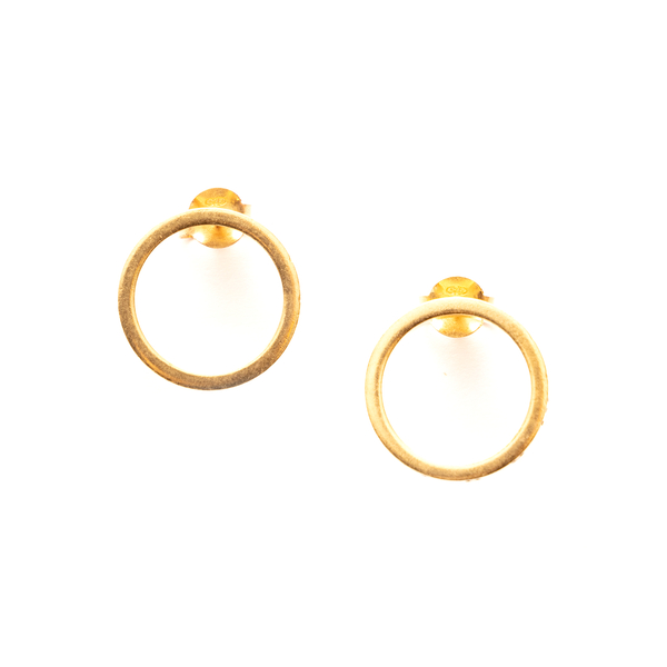 Golden hoop earrings                                                                                                                                  Maison Margiela SM3VG0019 front