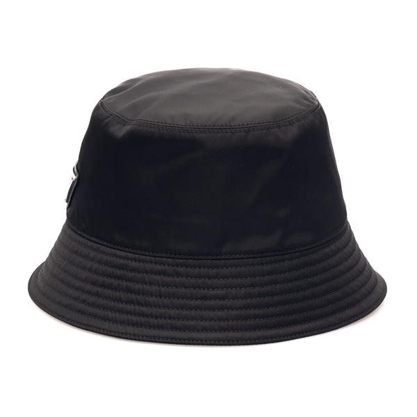 Black bucket hat with logo                                                                                                                            Prada 1HC137 back