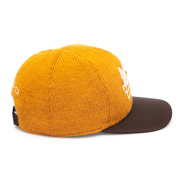 Cappello da baseball arancione con logo                                                                                                                davanti