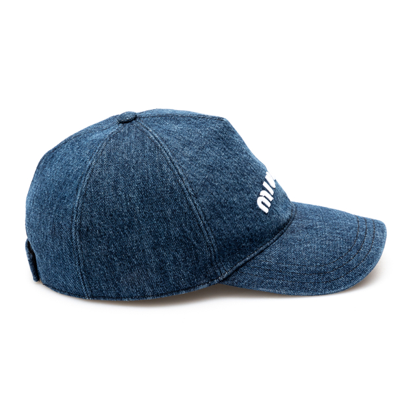 Cappello da baseball blu con ricamo logo                                                                                                               davanti