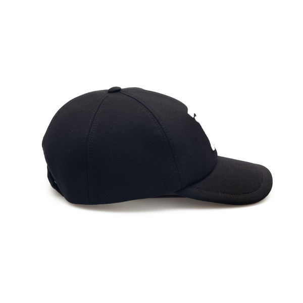 Cappello da baseball nero con ricamo logo                                                                                                              davanti