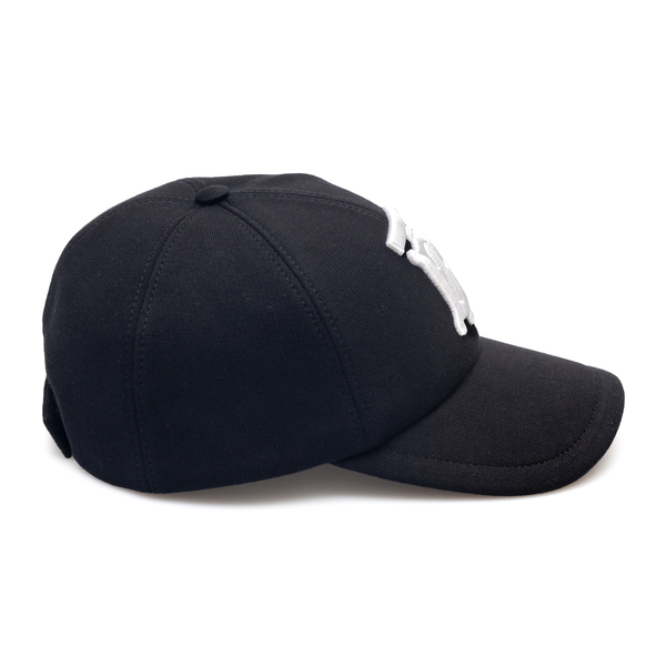Cappello da baseball nero con ricamo                                                                                                                   davanti