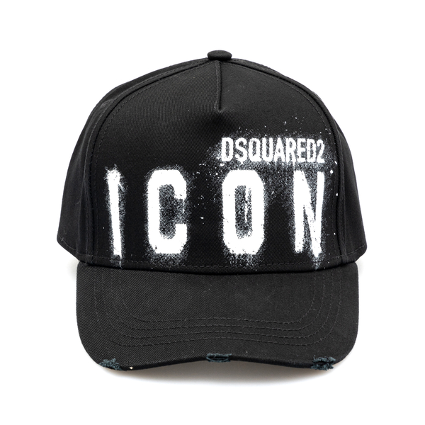 Black baseball cap with stencil print                                                                                                                 Dsquared2 BCM0533 back