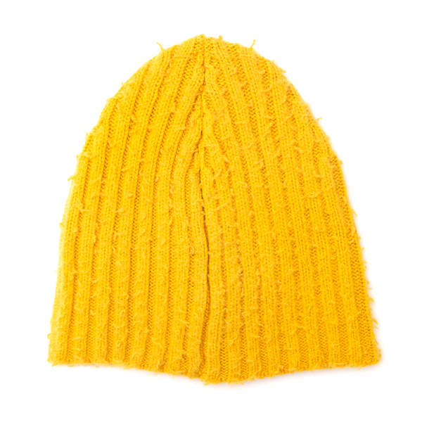 Cappello giallo a coste                                                                                                                                davanti