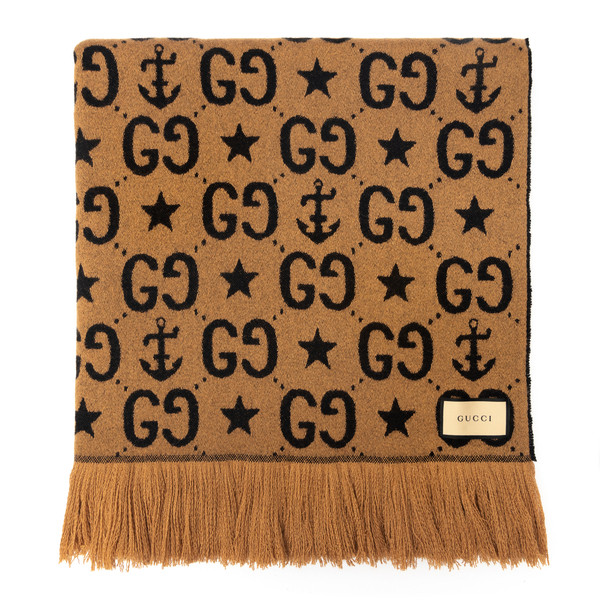 Two-tone blanket with logo                                                                                                                            Gucci 660546 front