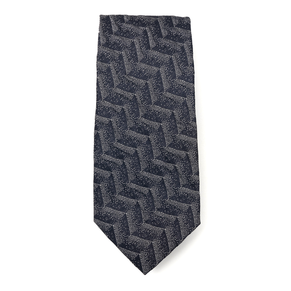 Cravatta nera con motivo geometrico                                                                                                                   Emporio Armani 340275 retro