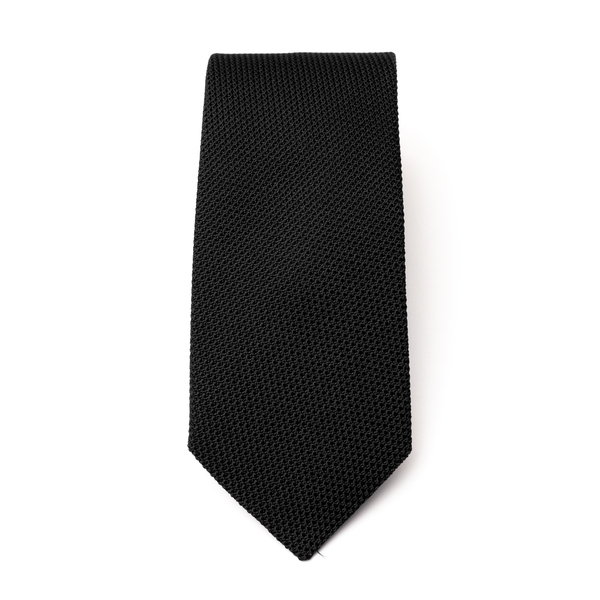 Black tie with texture                                                                                                                                Tagliatore TIE front