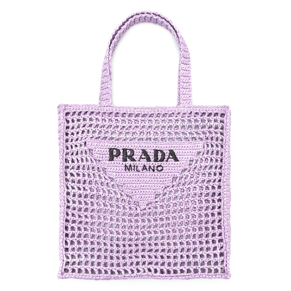 Shoulder bag in crochet raffia                                                                                                                        Prada 1BG393 front