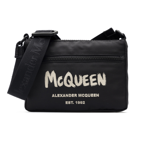 Black shoulder bag with brand name                                                                                                                    Alexander Mcqueen 663144 back