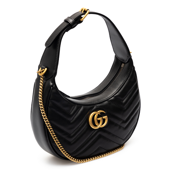 Black shoulder bag with chevron stitching Gucci