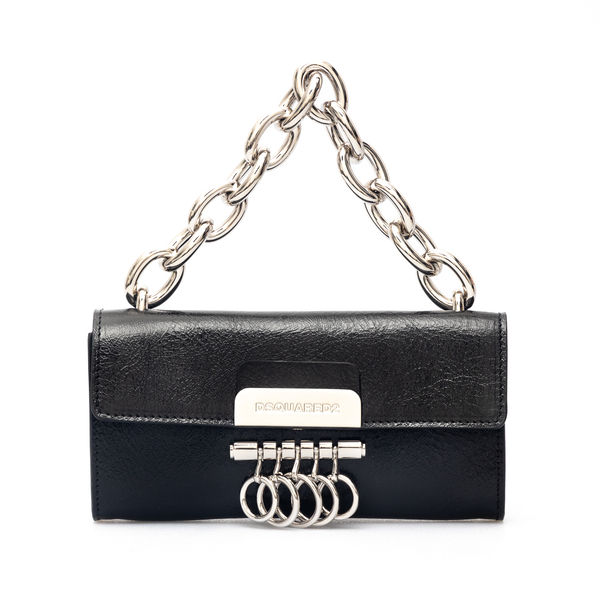 Black clutch with ring detail                                                                                                                         Dsquared2 CLW0022 back