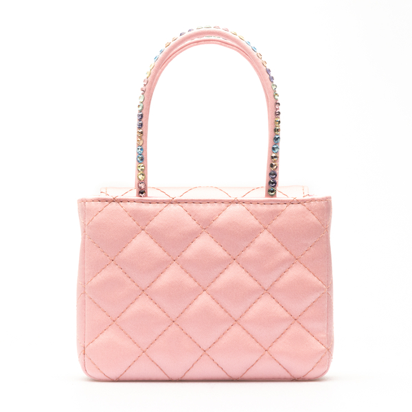 Pink quilted mini bag                                                                                                                                 Amina Muaddi SUPERAMINI BETTY front