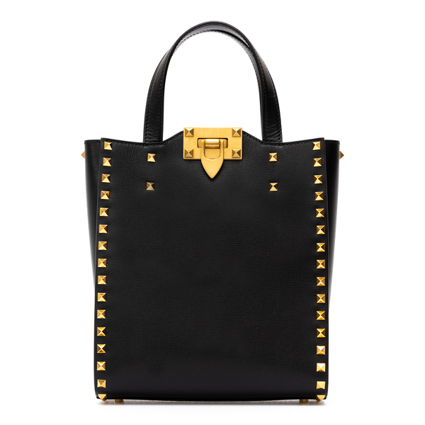 Black handbag with gold studs                                                                                                                         Valentino Garavani XY2B0B43 back