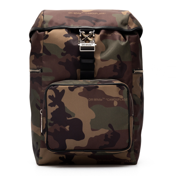 Skillful Grit miser Camouflage backpack with logo buckle Off White | Ratti Boutique