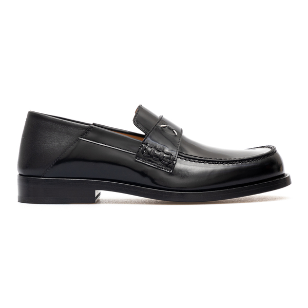 Shiny black leather loafers                                                                                                                           Maison Margiela S58WR0090 back