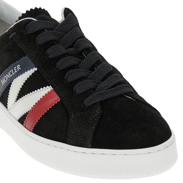 Mens Moncler black Leather New Monaco Sneakers | Harrods # {CountryCode}