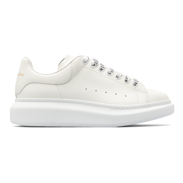 White sneakers with brand name print Alexander Mcqueen | Ratti Boutique