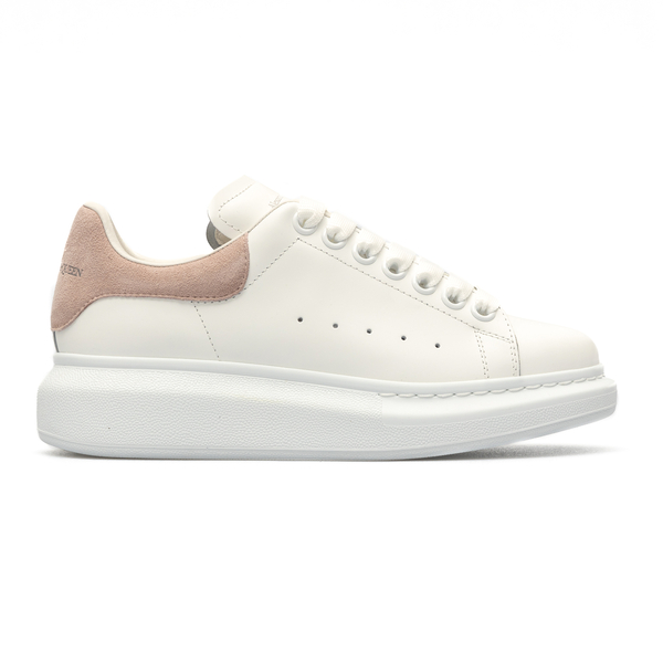 White sneakers with pink heel                                                                                                                         Alexander Mcqueen 553770 back