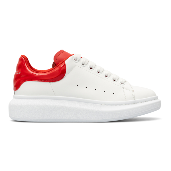 White sneakers with red heel                                                                                                                          Alexander Mcqueen 682399 front