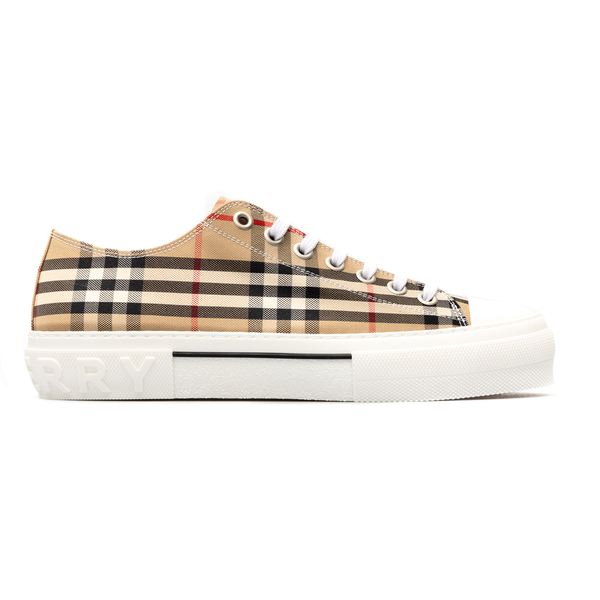 Beige sneakers in checked canvas                                                                                                                      Burberry 8049745 front