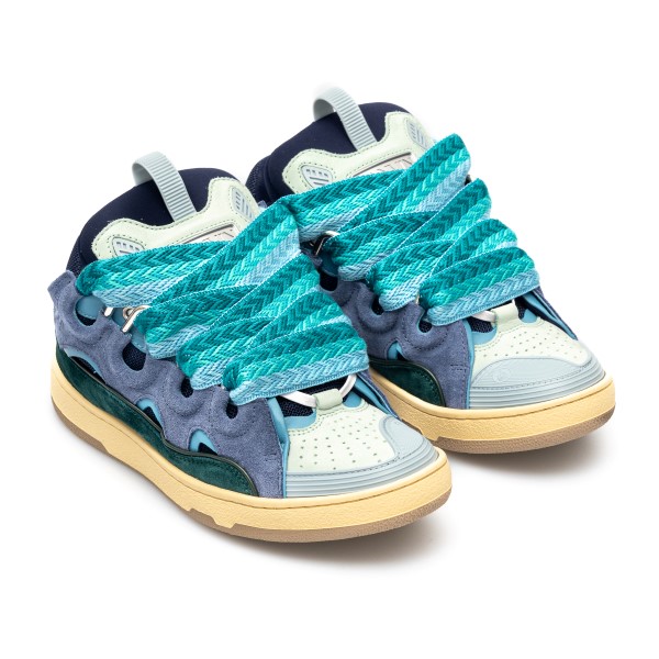 Green and blue sneakers with oversized laces Lanvin | Ratti Boutique