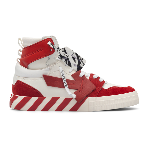 White and red sneakers with arrow                                                                                                                     Off White OMIA225F21LEA001 front