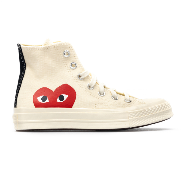 White sneakers with heart logo Comme Des Garcons Play Converse | Ratti  Boutique