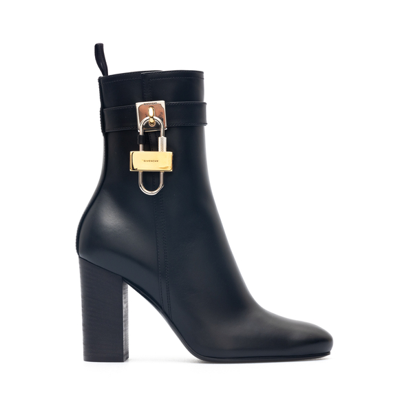 Leather ankle boots with padlock                                                                                                                      Givenchy BE602Q back
