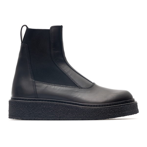Black ankle boots in slip-on design                                                                                                                   Emporio Armani X4M363 front