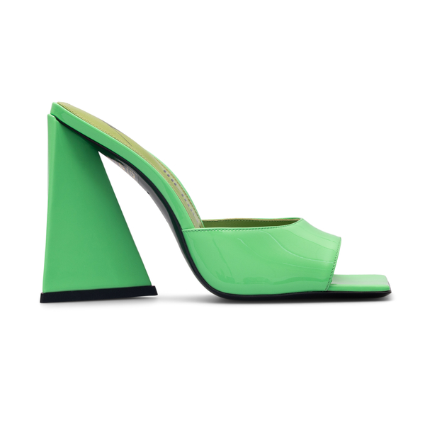 Green sandals with triangular heel                                                                                                                    The Attico 221WS000 front