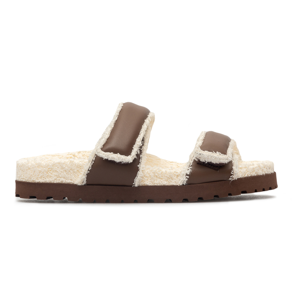 Brown sandals with shearling                                                                                                                          Gia Borghini PERNI11 back