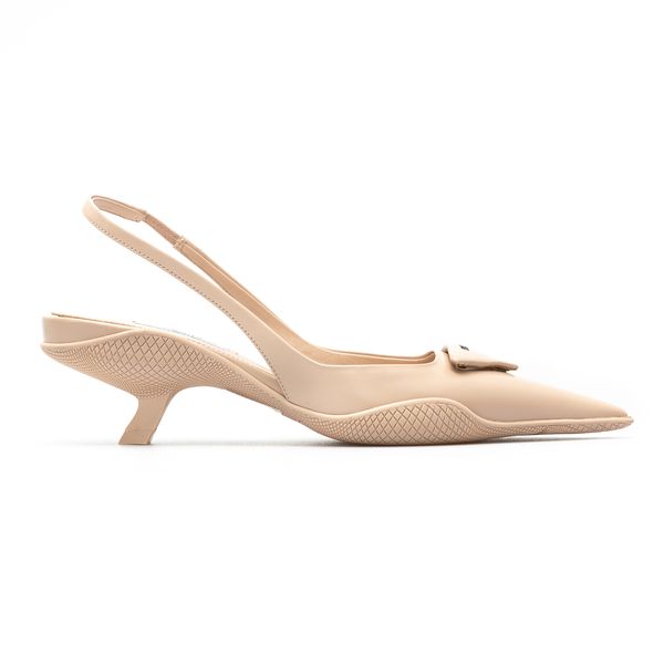 Pointed nude sandals with logo                                                                                                                        Prada 1I565M front