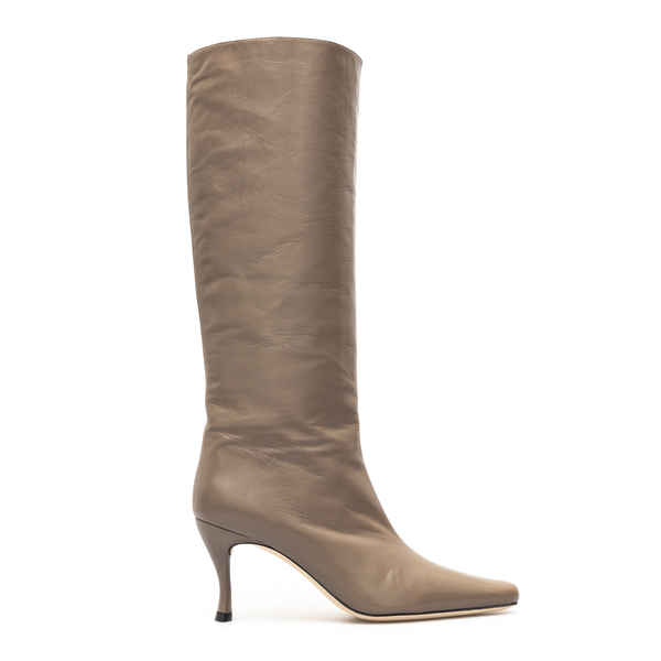 Beige boots with medium heel                                                                                                                          By Far 20PFSVIDKHCRE back