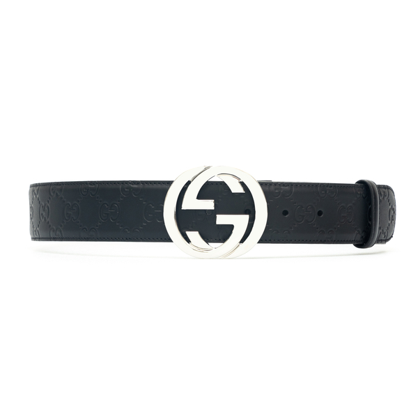 Monogram leather belt                                                                                                                                 Gucci 411924 front
