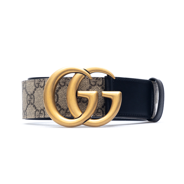 Beige belt with gold logo                                                                                                                             Gucci 625839 front