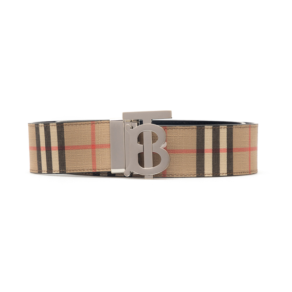 Leather and canvas belt                                                                                                                               Burberry 8042487 back